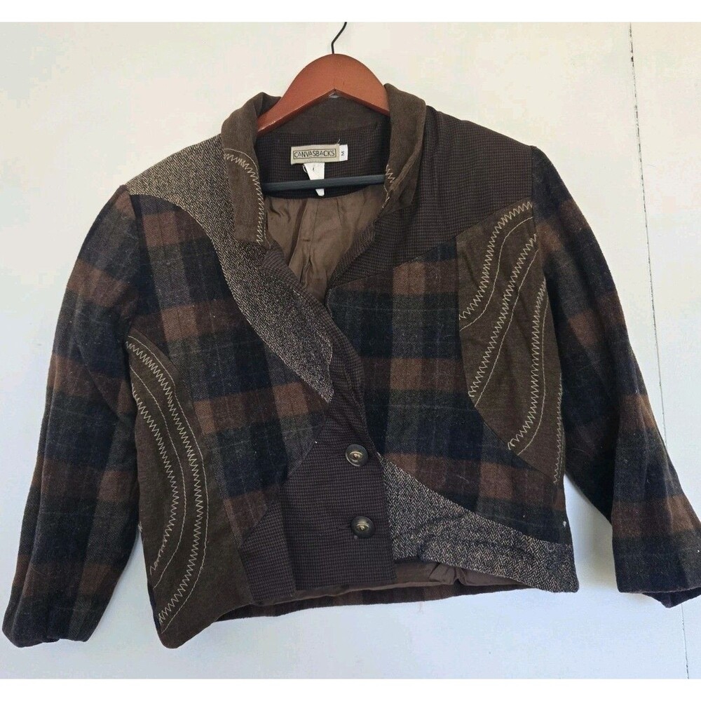 Canvasbacks‎ Jacket Womens M Brown Goblincore Y2K Peasant Renaissance Earthy